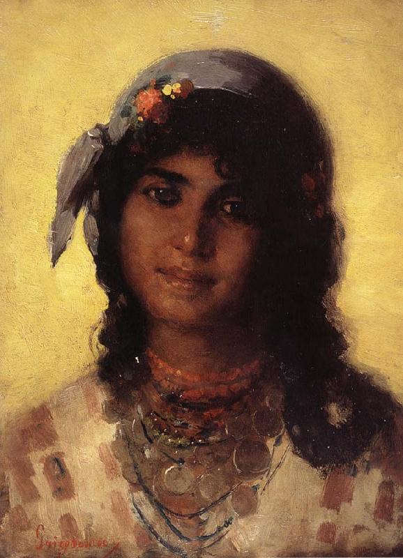 Nicolae Grigorescu Gypsy's Head France oil painting art